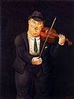 Fernando Botero Violinista painting